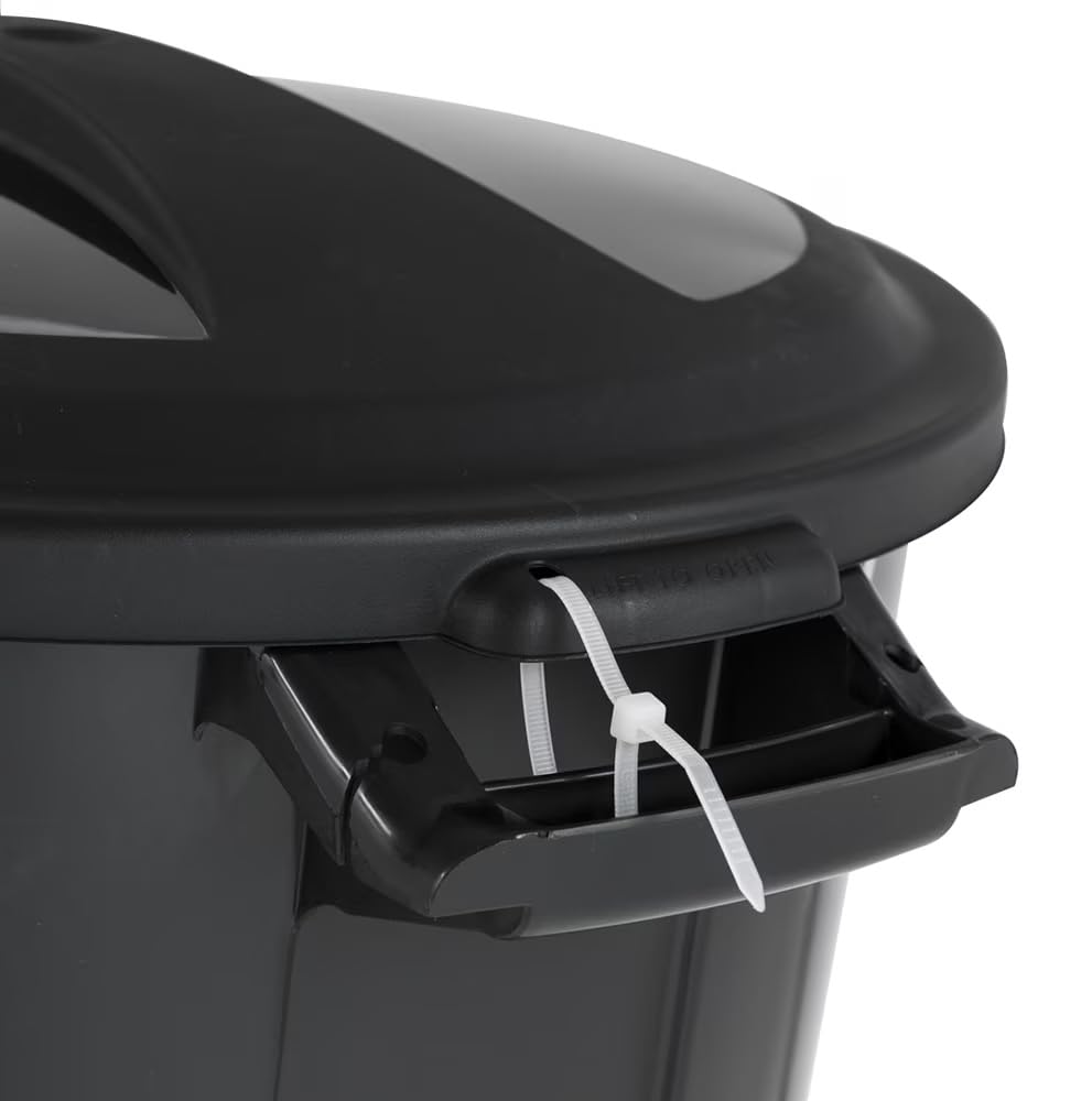 20-Gallon Trash can. with lid. Black : Home & Kitchen