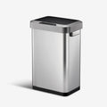 50L/13.2-Gallon Rectangular Touchless Sensor Trash Can (Brushed Stainless Steel Finish)