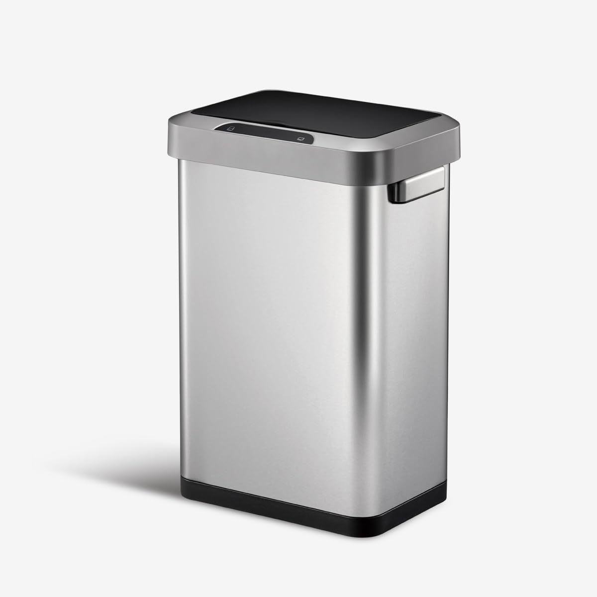 50L/13.2-Gallon Rectangular Touchless Sensor Trash Can (Brushed Stainless Steel Finish)