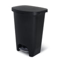 Kitchen Trash Can with Lid (includes foot pedal and trash bag retaining ring, 13-gallon, black)