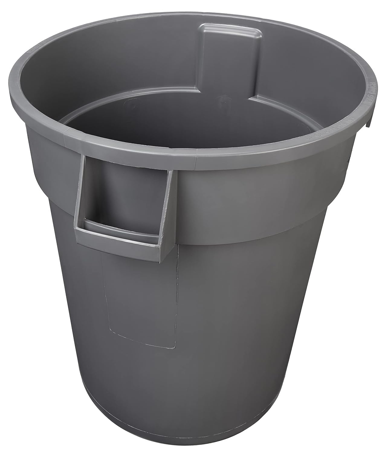 Heavy-Duty Sturdy Round Trash Can, 32-Gallon, Gray, 2-Pack