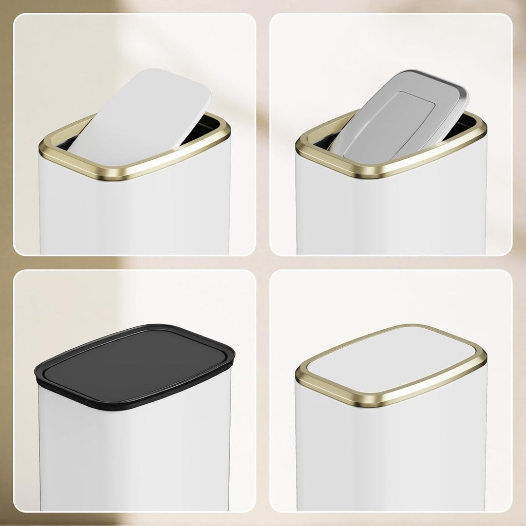 KHMMGK 8L/2.1 Gallon Small Bathroom Trash Can with Lid