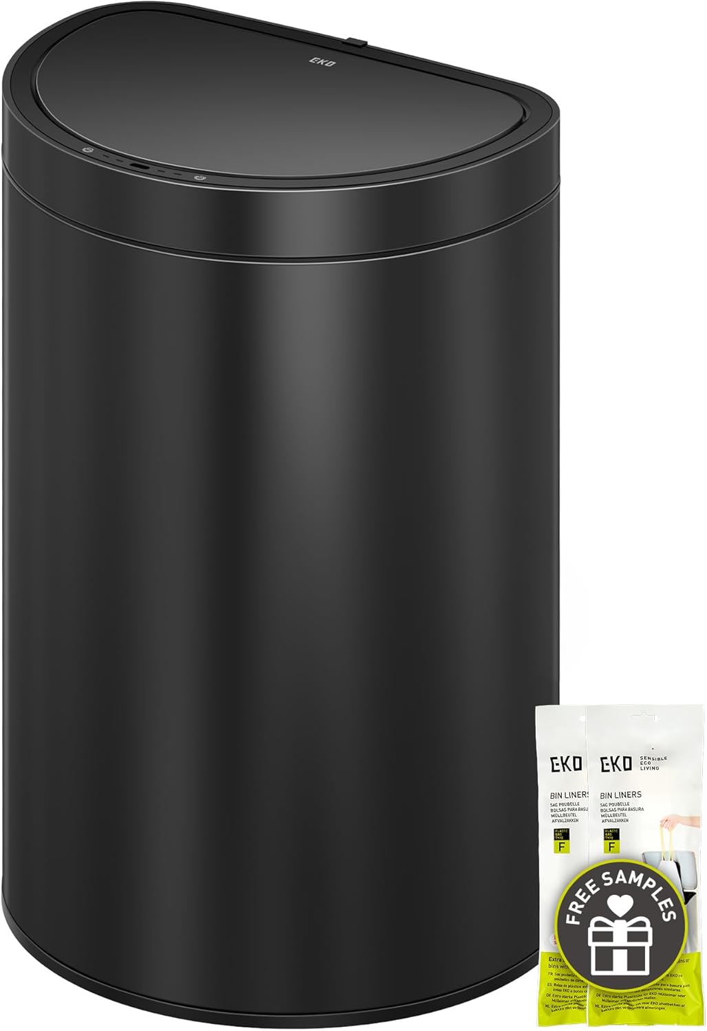 50L/13.2-Gallon Rectangular Touchless Sensor Trash Can (Brushed Stainless Steel Finish)