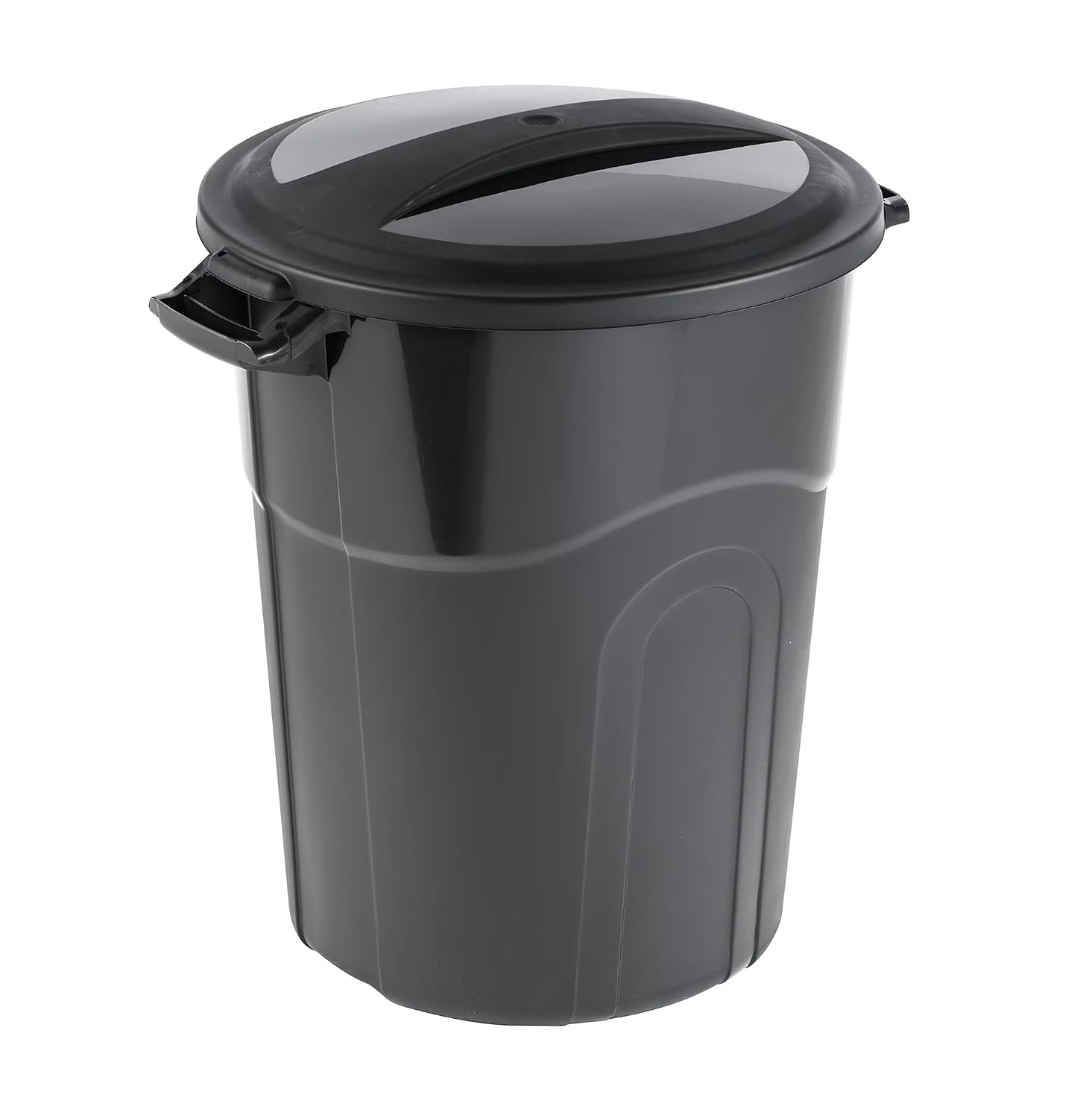 20-Gallon Trash can. with lid. Black : Home & Kitchen