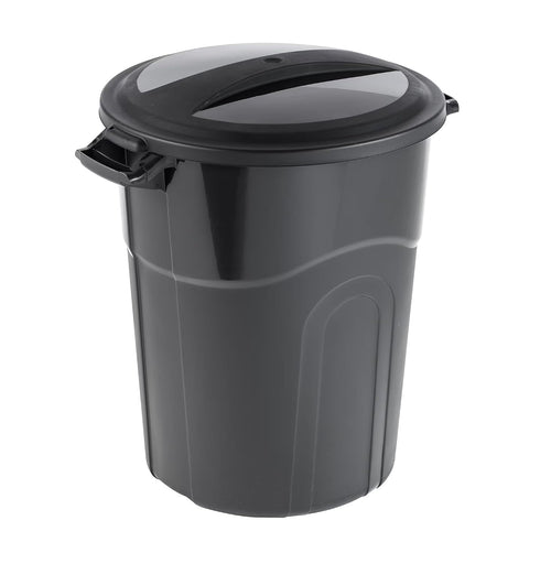 20-Gallon Trash can. with lid. Black : Home & Kitchen