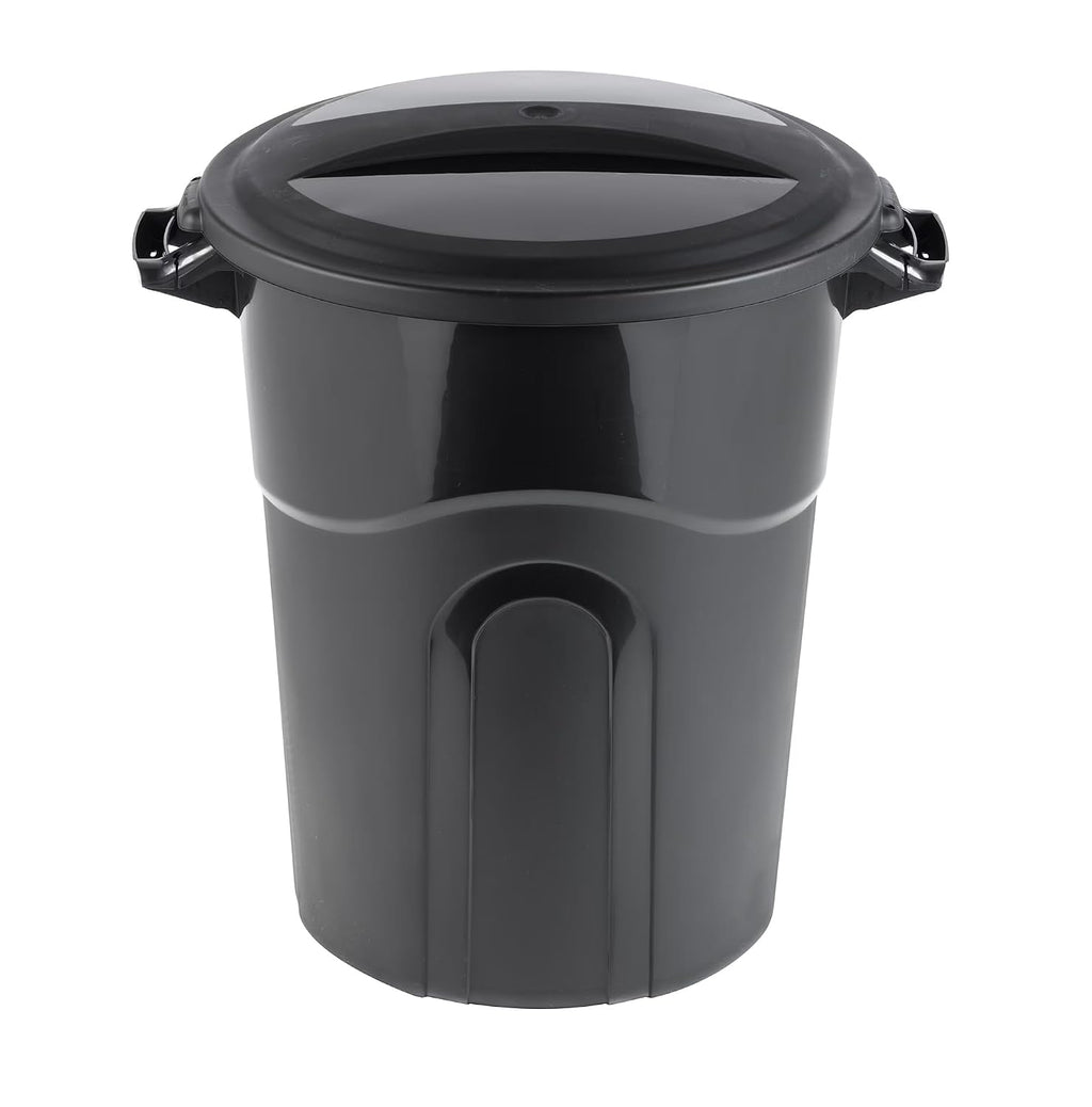 20-Gallon Trash can. with lid. Black : Home & Kitchen